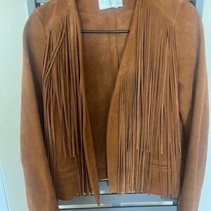 Sandro Brown Fringe Jacket